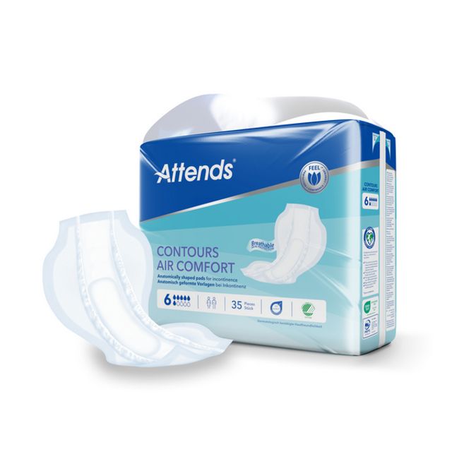 ATTENDS Contours Air Comfort Hygiene-Einlagen Saugleistung: 6 schwere Inkontinenz blau, Bild 2