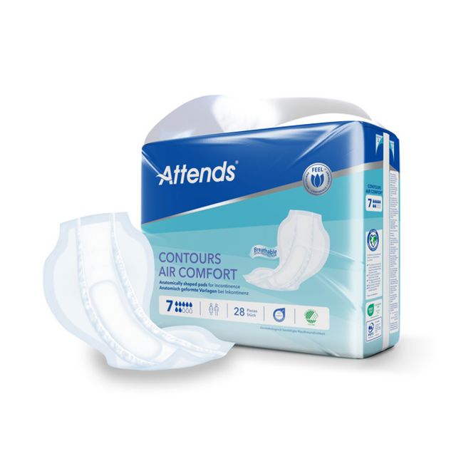 ATTENDS Contours Air Comfort Hygiene-Einlagen Saugleistung: 7 schwere Inkontinenz gelb, Bild 2