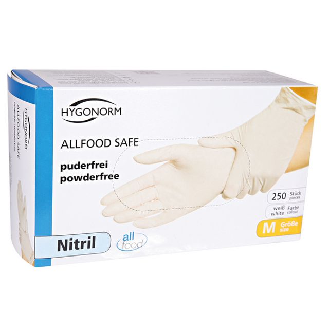 HYGONORM Allfood Safe Einweghandschuh Nitril puderfrei, Bild 2