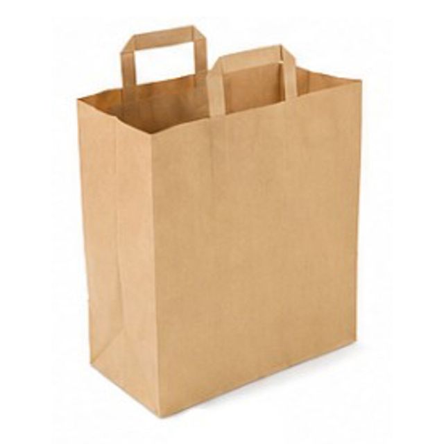 Tragtaschen Kraft-Papier mit Klotzboden, Bild 3