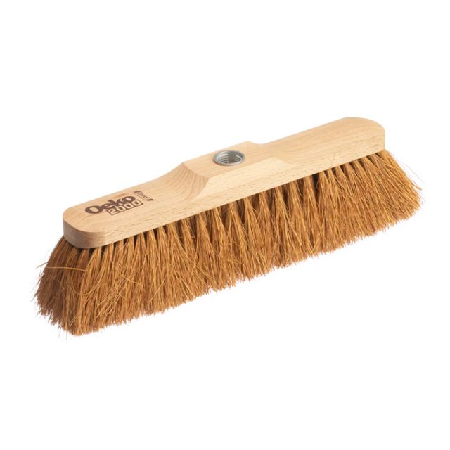 Bodenwischer ohne Stiel Holz Kokosfaser mit Metall-Gewinde, Bild 2