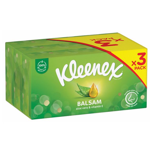 Kosmetiktuch Kleenex Balsam Box Trio