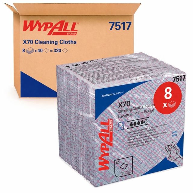 Wischtuch Wypall X70 1/4 Falz 35x35, Bild 2