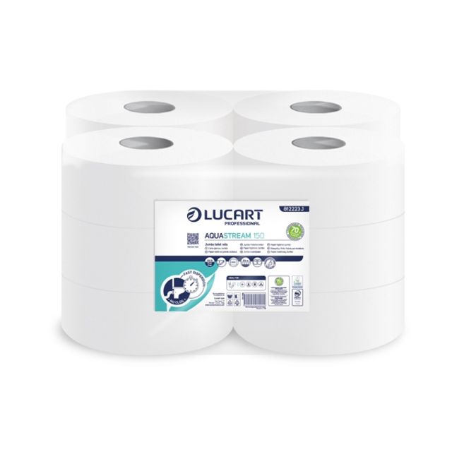 Lucart Aquastream 150 Toilettenpapier Mini Jumbo