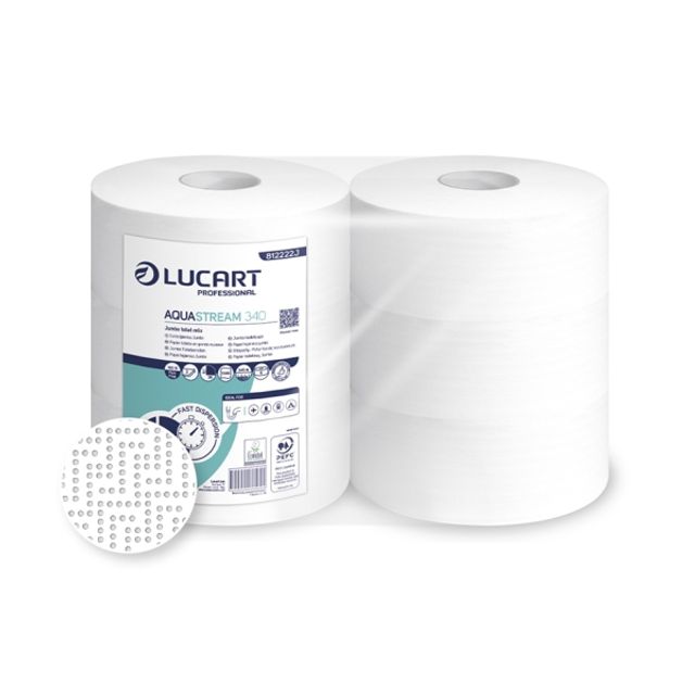 Lucart Aquastream 340 Toilettenpapier Maxi Jumbo