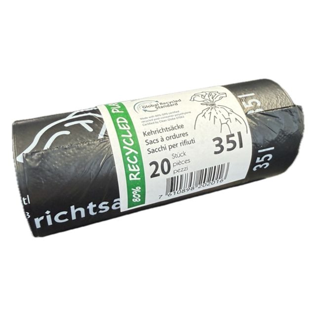 Kehrichtsäcke mit Verschlussband schwarz, Bild 2