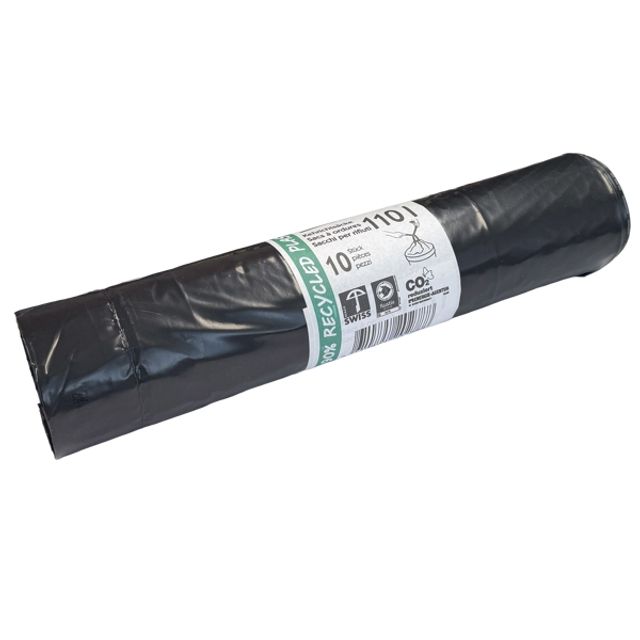 Kehrichtsäcke mit Zugband LD-PE Postindustrial Recycling Swiss Made, Bild 2