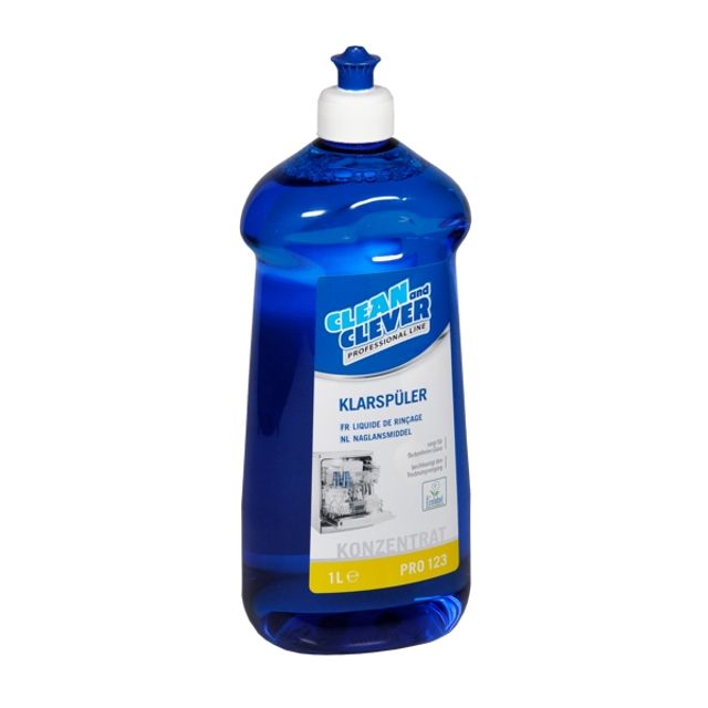 CLEAN and CLEVER Klarspüler PRO 123 blau flüssig pH: 1,7 umweltschonend alkoholhaltig Konzentrat, Bild 2