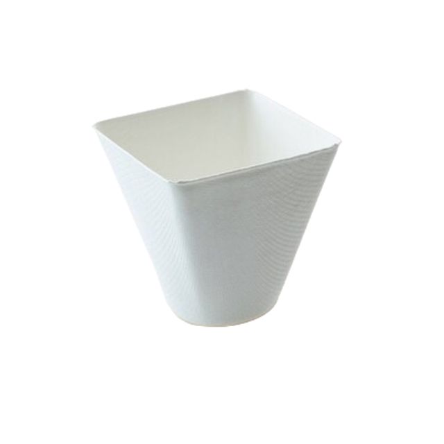 Schälchen konisch Bagasse weiss, Bild 2