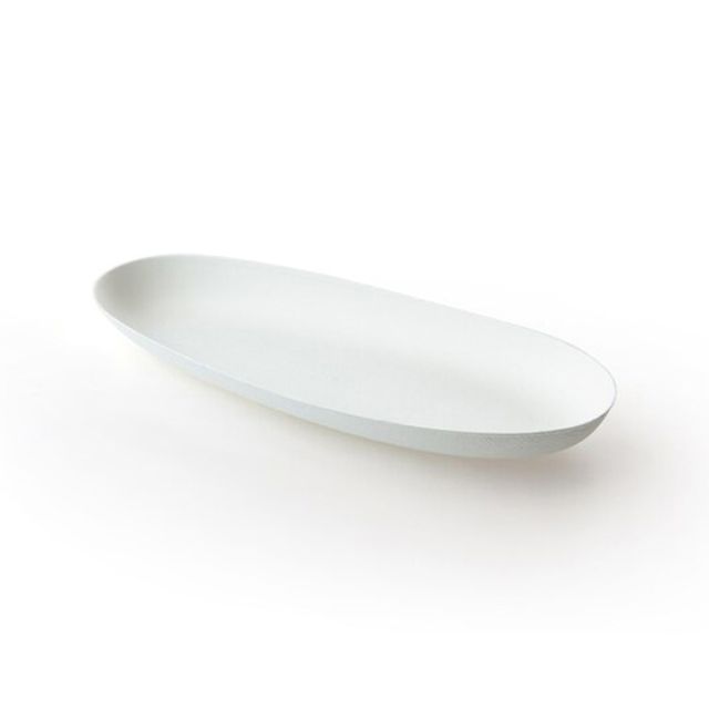 Schale oval Bagasse weiss 110 x 60 x 20 mm, Bild 3