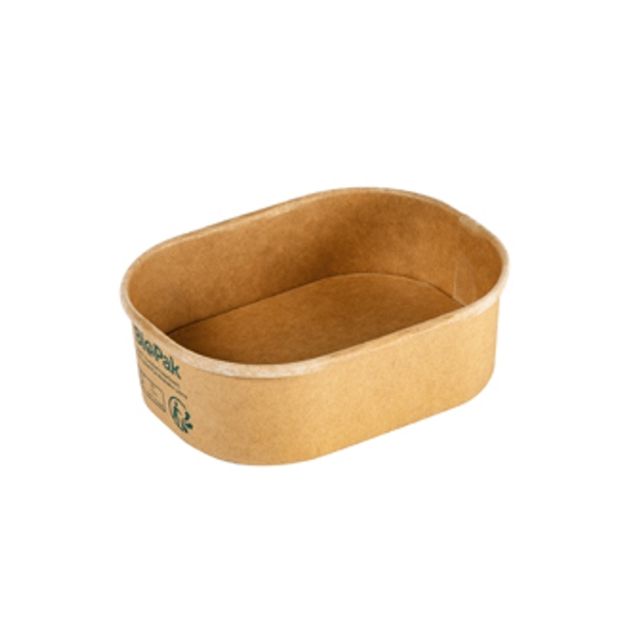 Schale Karton braun PLA-beschichtet, Bild 2