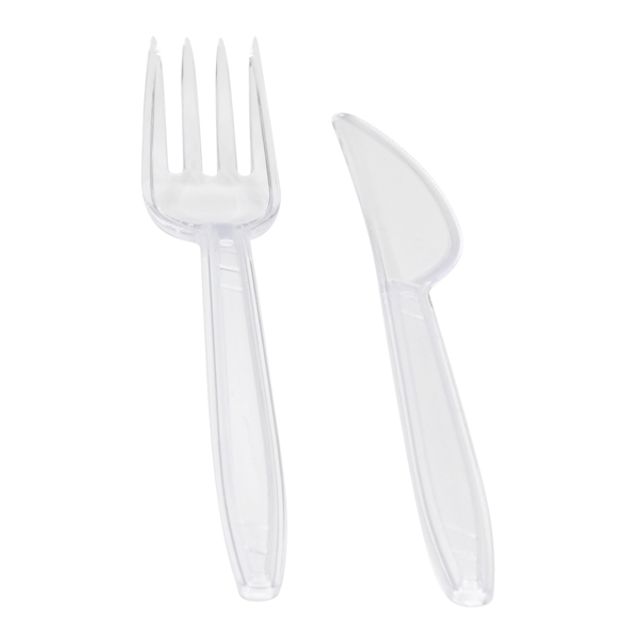 Besteckset PP transparent vierteilig, Bild 2