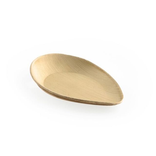 Teller Palmblatt braun oval 200 × 127 × 25 / 14 mm, Bild 3